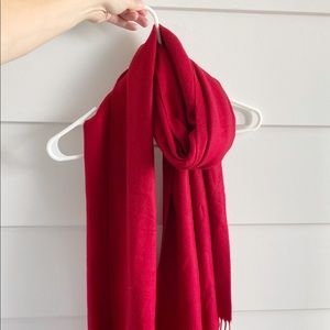 Lord & Taylor Red Fleece Blanket Wrap